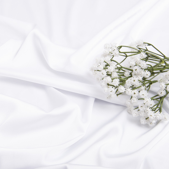 Ткань шелк сатин Armani 145 см 98 гр/м2 для вечерних платьев, блуз, атласная, шелковая V-2 білий, фото 3