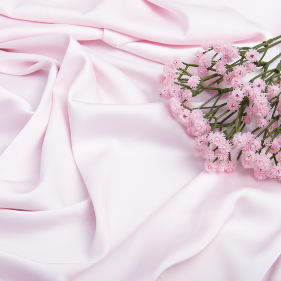 Ткань шелк сатин Armani 145 см 98 гр/м2 для вечерних платьев, блуз, атласная, шелковая рожева пастель, фото 3