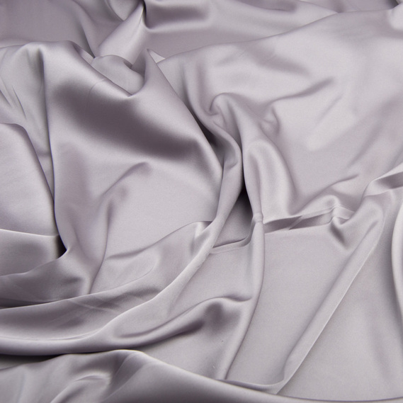 Тканина шовк сатин Armani 145 см 98 гр/м2, блискуча тканина для вечірніх суконь, блуз атласна, шовкова V-15 сірий, фото 2 Тканина шовк сатин Armani 145 см 98 гр/м2, блискуча тканина для вечірніх суконь, блуз атласна, шовкова V-15 сірий, фото 2