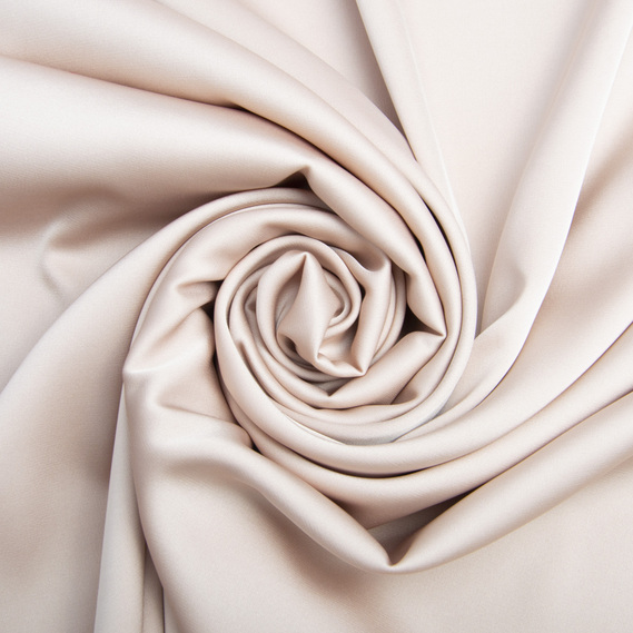 Ткань шелк сатин Armani 145 см 98 гр/м2 для вечерних платьев, блуз, атласная, шелковая беж, фото 1