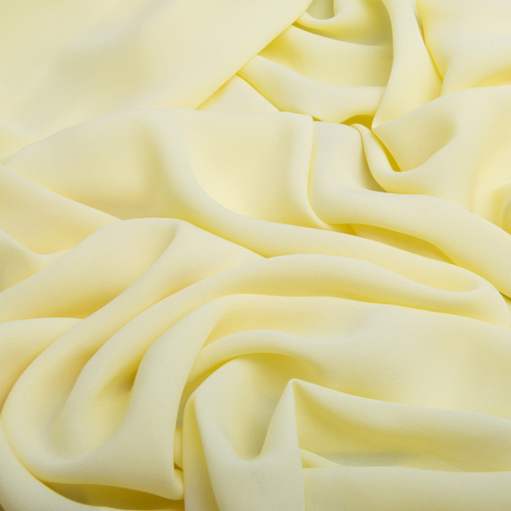 Chiffon crepe fabric 150 cm lightweight, airy, matte, for dresses, skirts, blouses, children’s clothing лимон, фото 2