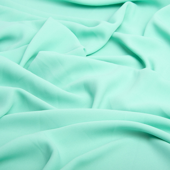 Chiffon crepe fabric 150 cm lightweight, airy, matte, for dresses, skirts, blouses, children’s clothing бірюза, фото 2