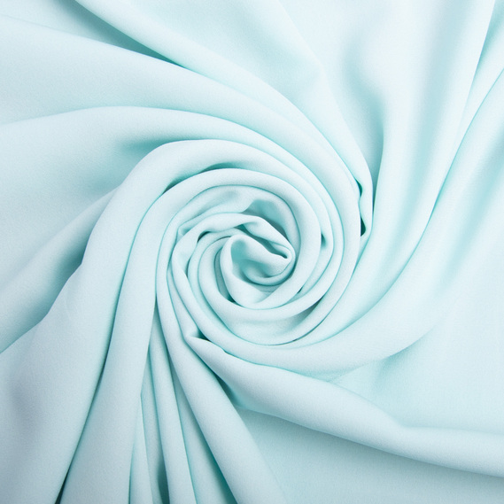 Тканина шифон креп 150 см 140 гр/м2 легка, повітряна, матова, для суконь, спідниць, блузок, дитячого одягу св/ментол, фото 1