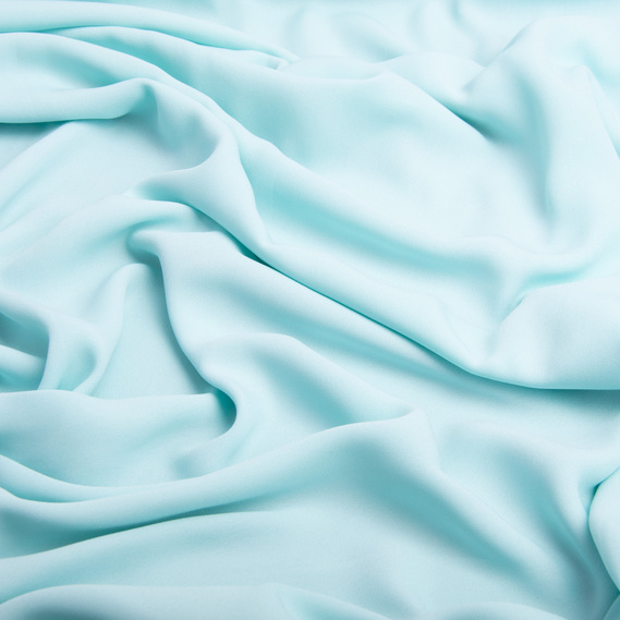 Тканина шифон креп 150 см 140 гр/м2 легка, повітряна, матова, для суконь, спідниць, блузок, дитячого одягу св/ментол, фото 2