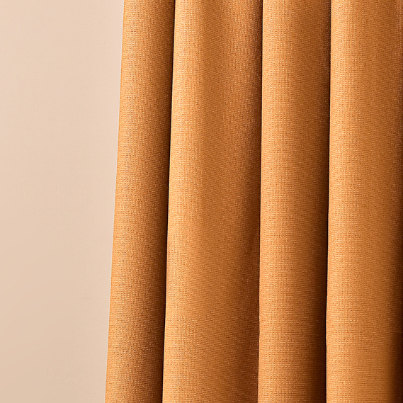 Тканина портьєрна однотонна Naturel  V-107 гірчиця, фото 4