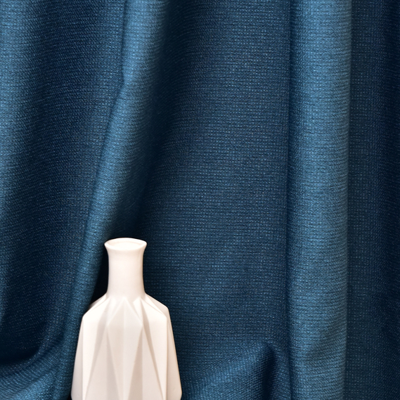 Тканина портьєрна однотонна Naturel  V-117 бірюза, фото 5