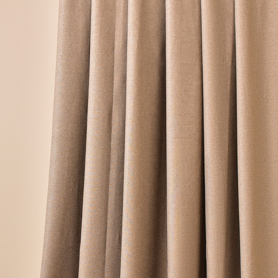 Тканина портьєрна однотонна Naturel  V-104 т/мокко, фото 3