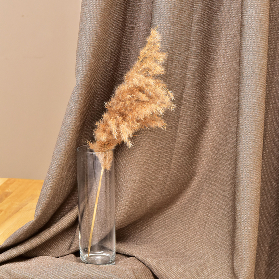 Тканина портьєрна однотонна Naturel  V-104 т/мокко, фото 4