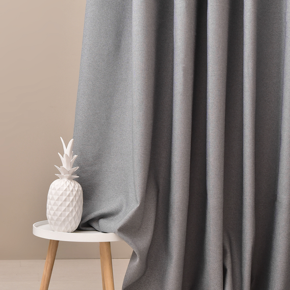 Ткань портьерная однотонная Naturel  V-123 сіра, фото 1