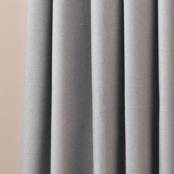 Ткань портьерная однотонная Naturel  V-123 сіра, фото 4