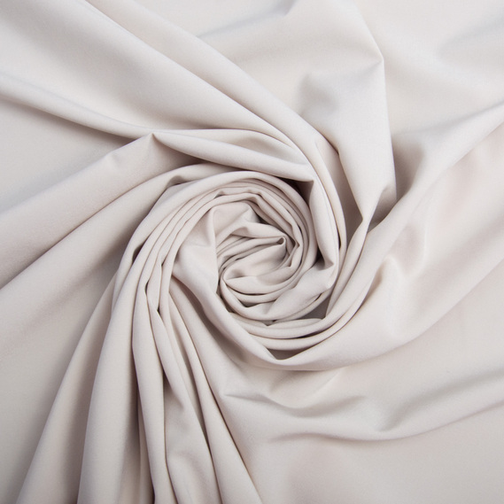 Ткань шифон стрейч Сюита однотонный V-72 айворі, фото 1