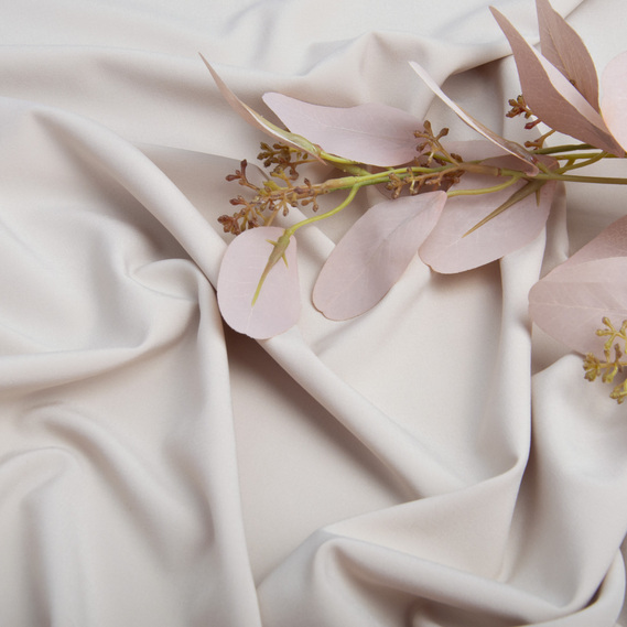 Ткань шифон стрейч Сюита однотонный V-72 айворі, фото 3