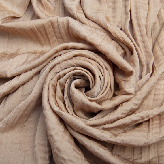 Тканина плательна шовк креш Джура 108 гр/м2 беж, фото 1
