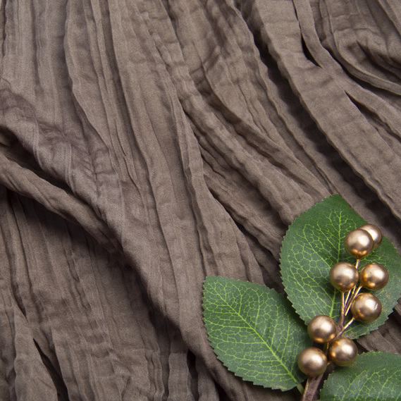 Silk Crepe Georgette Fabric, 108 g/m2, for evening dresses хакі, фото 3