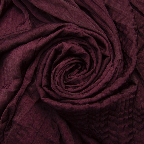 Тканина плательна шовк креш Джура 108 гр/м2 бордо, фото 1