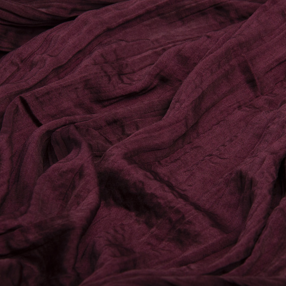 Тканина плательна шовк креш Джура 108 гр/м2 бордо, фото 2