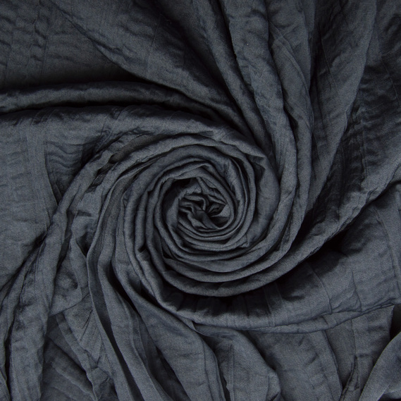 Silk Crepe Georgette Fabric, 108 g/m2, for evening dresses т/сіра, фото 1