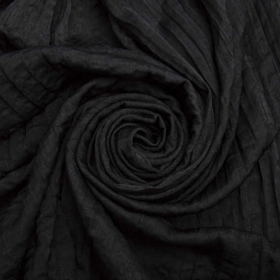 Ткань плательная шелк креш Джура 108 гр/м2 чорна, фото 1 Ткань плательная шелк креш Джура 108 гр/м2 чорна, фото 1