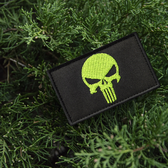 Набір шевронів 2 шт з липучкою PUNISHER Череп Каратель зелений, вишитий патч 5х8 см, фото 5 Набір шевронів 2 шт з липучкою PUNISHER Череп Каратель зелений, вишитий патч 5х8 см, фото 5