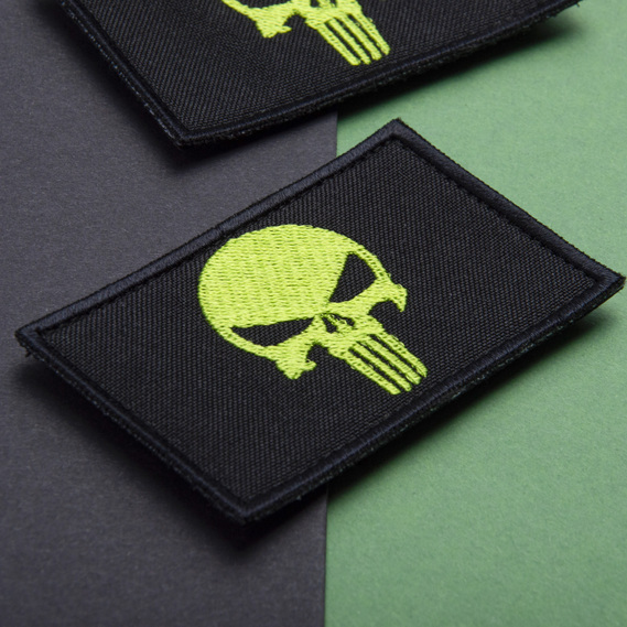 Набір шевронів 2 шт з липучкою PUNISHER Череп Каратель зелений, вишитий патч 5х8 см, фото 7 Набір шевронів 2 шт з липучкою PUNISHER Череп Каратель зелений, вишитий патч 5х8 см, фото 7