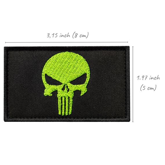 Набор шевронов 2шт с липучкой PUNISHER Череп Каратель зеленый, вышитый патч 5х8 см, фото 10 Набор шевронов 2шт с липучкой PUNISHER Череп Каратель зеленый, вышитый патч 5х8 см, фото 10