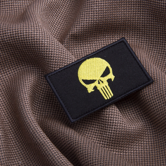 Set of chevrons 2 pcs with Velcro PUNISHER yellow skull 5x8 cm, фото 10 Set of chevrons 2 pcs with Velcro PUNISHER yellow skull 5x8 cm, фото 10