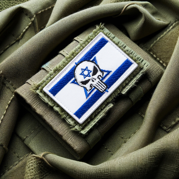 Набір шевронів 2 шт з липучкою PUNISHER Череп Каратель Прапор Ізраїлю, вишитий патч 5х8 см, фото 7 Набір шевронів 2 шт з липучкою PUNISHER Череп Каратель Прапор Ізраїлю, вишитий патч 5х8 см, фото 7