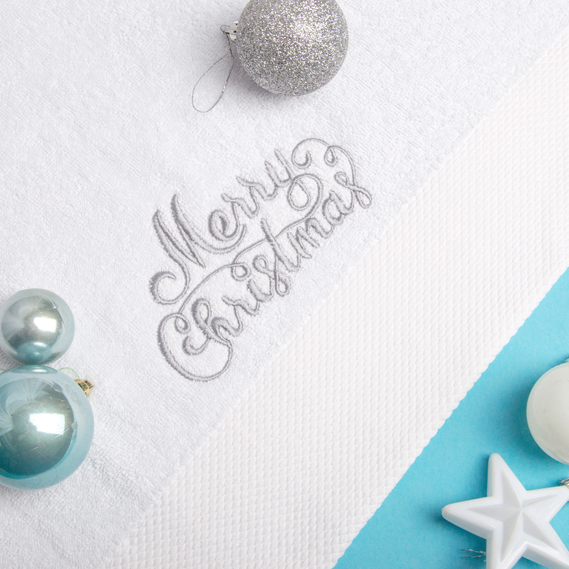 Набор полотенец 2 шт махровое с вышивкой и вафельное 50*90 см салфетка, полотенце новий рік, фото 1 Набор полотенец 2 шт махровое с вышивкой и вафельное 50*90 см салфетка, полотенце новий рік, фото 1