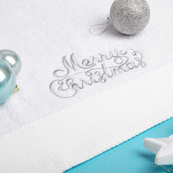 Набор полотенец 2 шт махровое с вышивкой и вафельное 50*90 см салфетка, полотенце новий рік, фото 3 Набор полотенец 2 шт махровое с вышивкой и вафельное 50*90 см салфетка, полотенце новий рік, фото 3