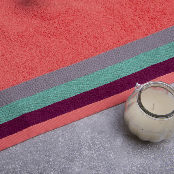 Terry towel 70х135 cm 380 g/m2 корал, фото 5