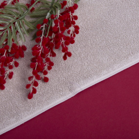 Полотенце махровое 70х140 см Ідеал пл 450 грм/м2 беж, фото 5