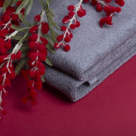 Рушник махровий 70х140 см Ідеал щіл 450 грм/м2 графіт, фото 4