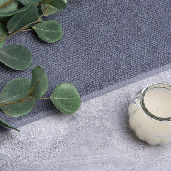 Рушник махровий 70х140 см Ідеал щіл 450 грм/м2 графіт, фото 5