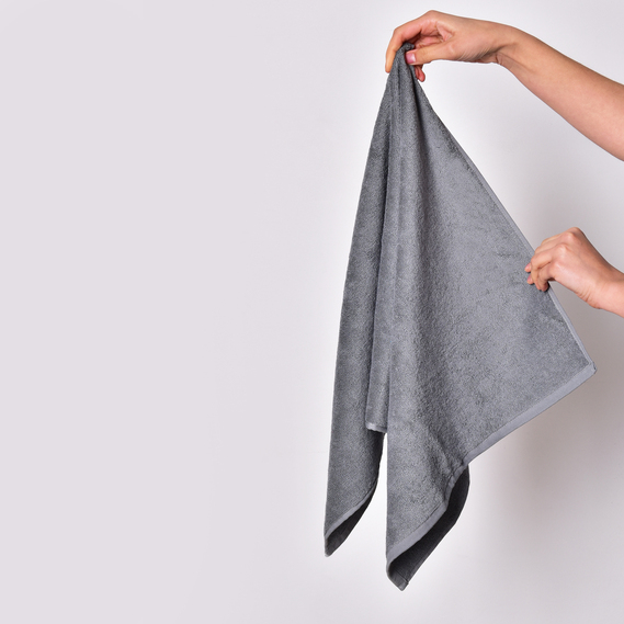 Рушник махровий 70х140 см Ідеал щіл 450 грм/м2 графіт, фото 6