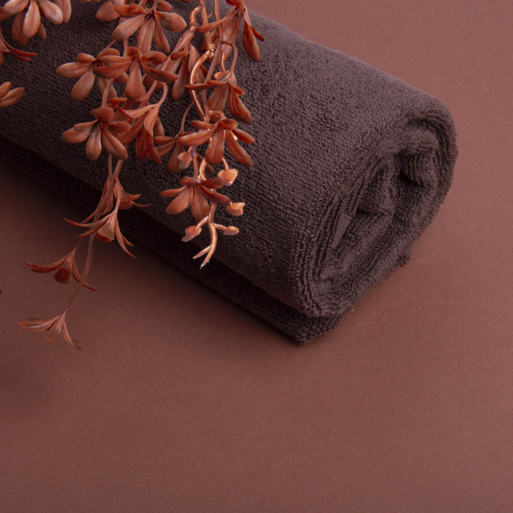 Terry towel 70х140 cm 450 g/m2 шоколад, фото 4