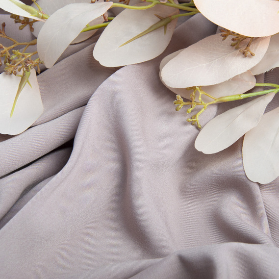 Тканина плательна штапель твіл сірий фрез, фото 3