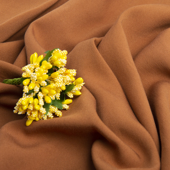 Ткань плательная штапель твил кориця, фото 3