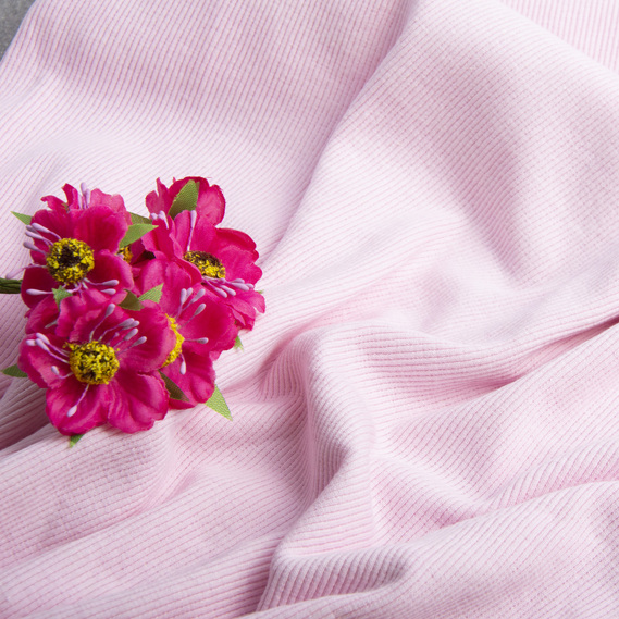 Ткань трикотажное полотно Кашкорсе 300 г/м2 світло рожеве, фото 3