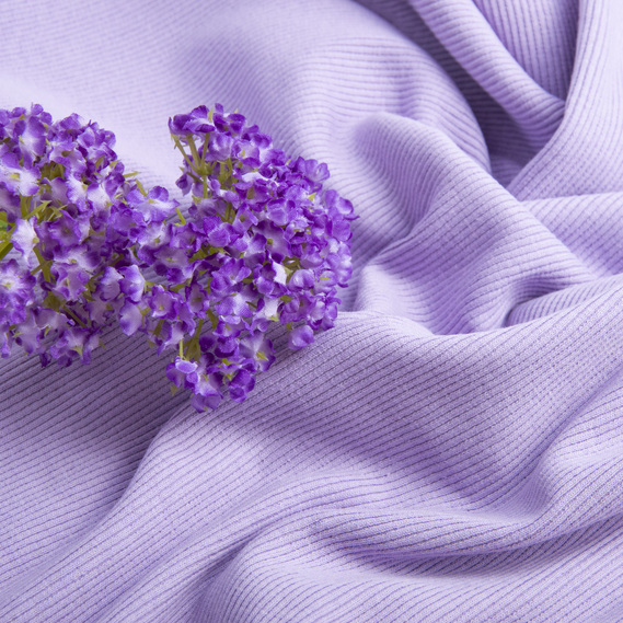 Ткань трикотажное полотно Кашкорсе 300 г/м2 світлий бузок, фото 3