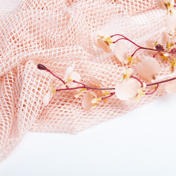 Тканина сітка Ельвіна персик, фото 3