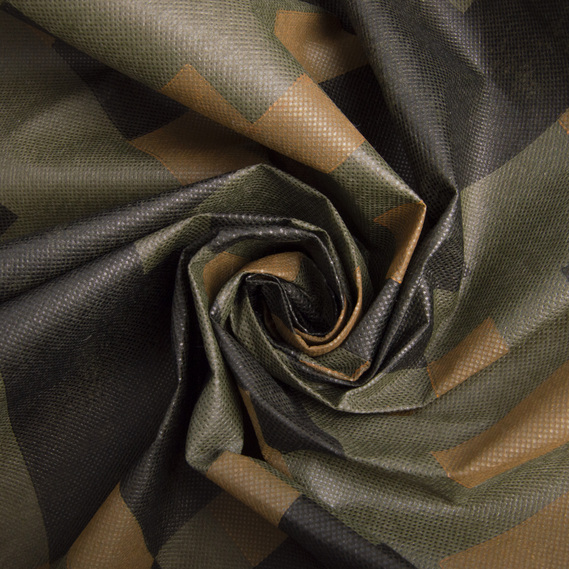 Тканина спанбонд флізелін, неткане полотно 70 г/м2, шир 160 см олива піксель, фото 1