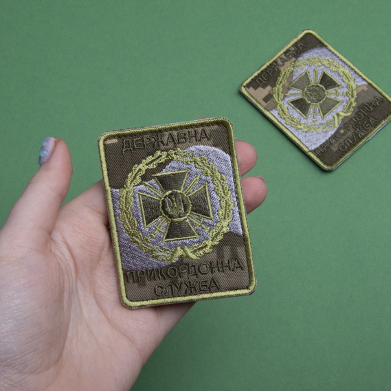 Шеврон нашивка на липучке Государственная пограничная служба Украины 6х8 см, фото 4 Шеврон нашивка на липучке Государственная пограничная служба Украины 6х8 см, фото 4