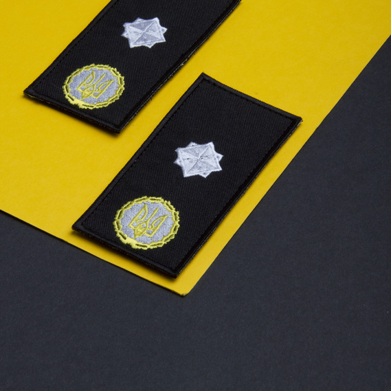 Chevron patch with Velcro shoulder straps of the rank of DSNS Major General, embroidered patch 5x10 cm, фото 3 Chevron patch with Velcro shoulder straps of the rank of DSNS Major General, embroidered patch 5x10 cm, фото 3