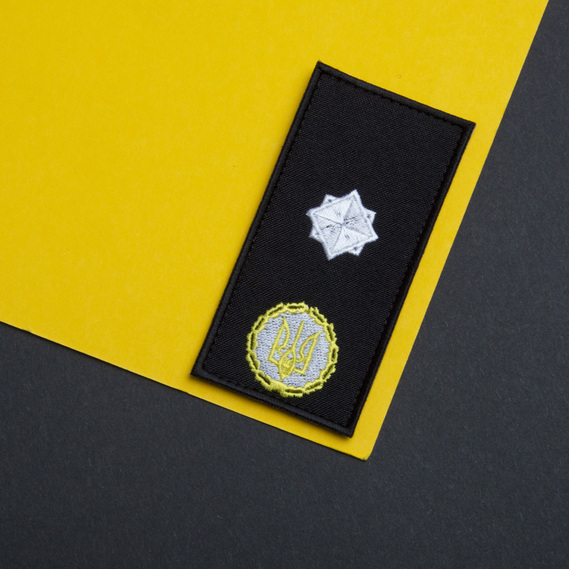 Chevron patch with Velcro shoulder straps of the rank of DSNS Major General, embroidered patch 5x10 cm, фото 4 Chevron patch with Velcro shoulder straps of the rank of DSNS Major General, embroidered patch 5x10 cm, фото 4