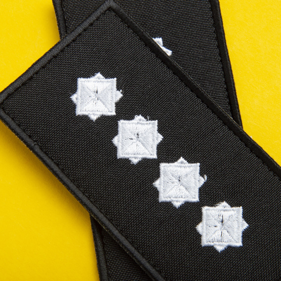 Chevron patch on Velcro epaulet with the rank of DSNS Captain, embroidered patch 5x10 cm, фото 4 Chevron patch on Velcro epaulet with the rank of DSNS Captain, embroidered patch 5x10 cm, фото 4