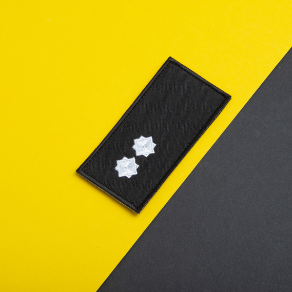 Chevron patch with Velcro, epaulet rank DSNS Lieutenant, embroidered patch 5x10 cm., фото 2