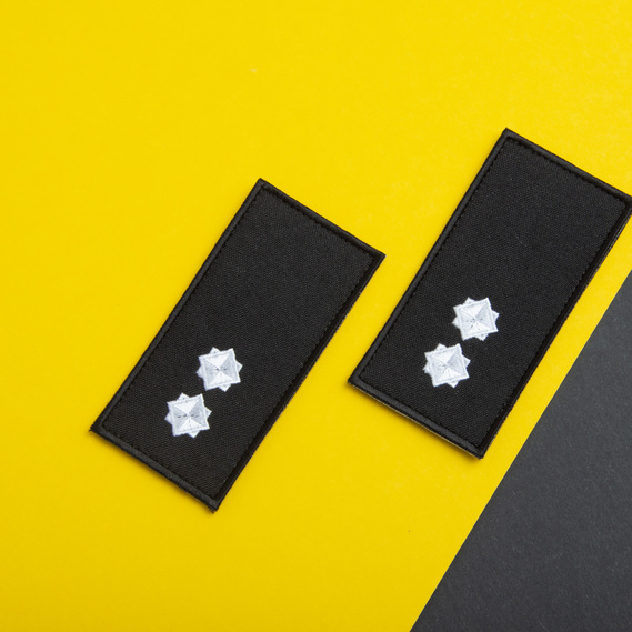 Chevron patch with Velcro, epaulet rank DSNS Lieutenant, embroidered patch 5x10 cm., фото 4