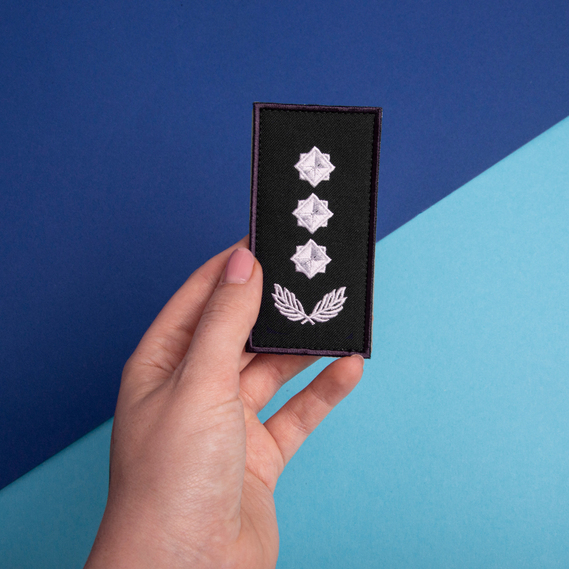 Chevron patch with Velcro, epaulet of the DSNS rank Colonel, embroidered patch 5x10 cm, фото 3