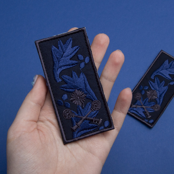 Шеврон нашивка на липучці погон звання ЗСУ Бригадного Генерала, вишитий патч 5х10 см, фото 2