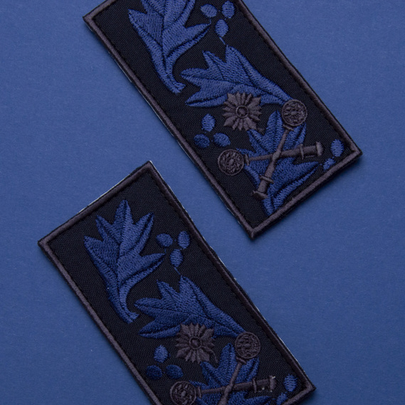 Шеврон нашивка на липучці погон звання ЗСУ Бригадного Генерала, вишитий патч 5х10 см, фото 3